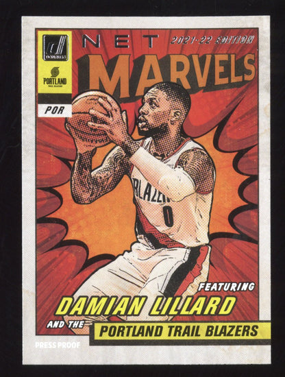 2021 Panini Donruss Damian Lillard #18 Net Marvels