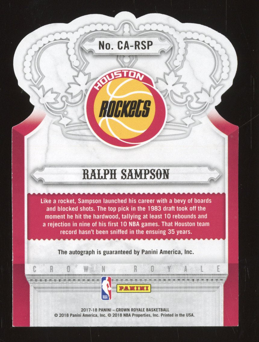 2017-18 Panini Crown Royale Ralph Sampson #No. CA-RSP Autograph /25