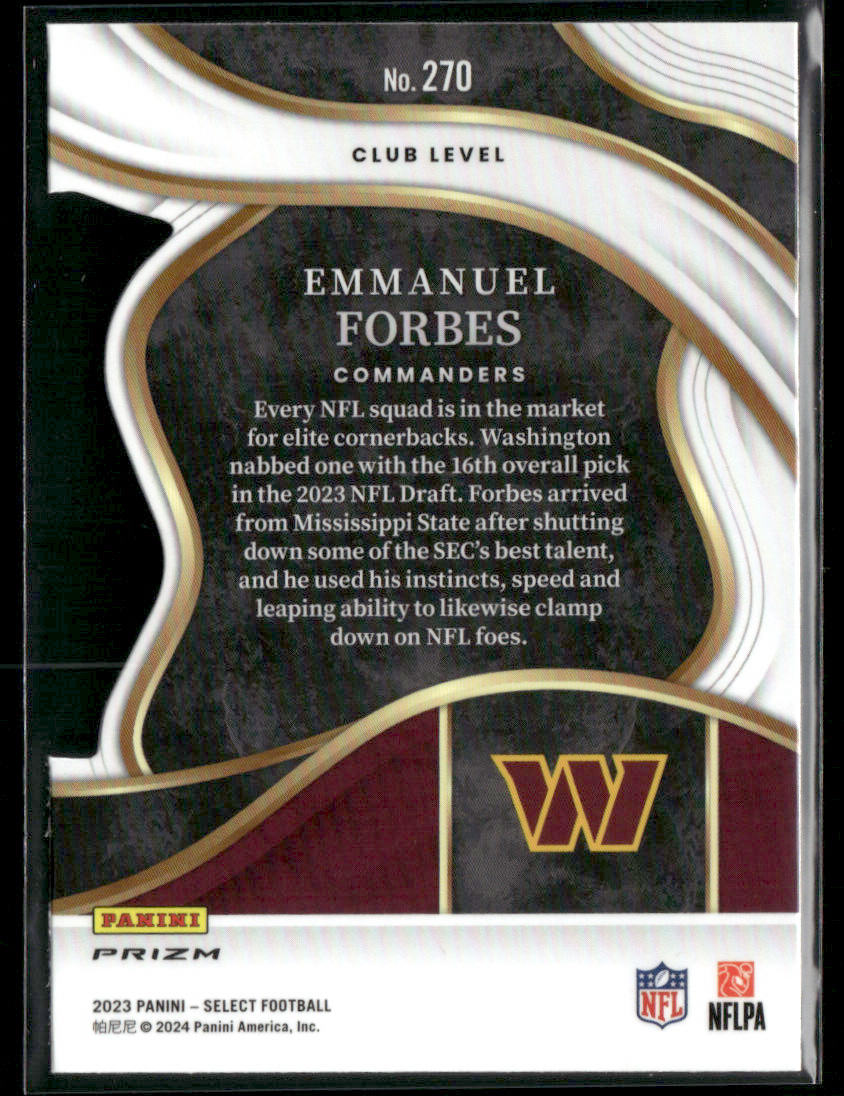 2024 Panini Select Emmanuel Forbes #270 Die Cut Silver Rookie