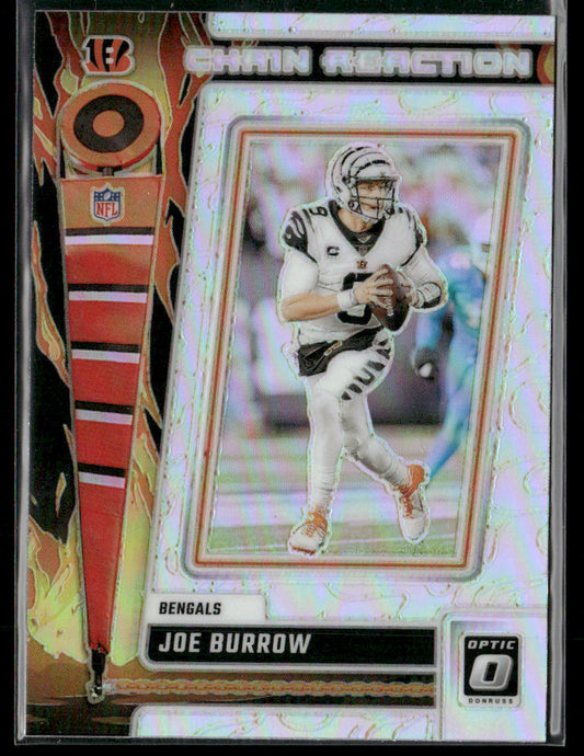 2023 Panini Donruss Optic Joe Burrow #CR-JB Silver Chain Reaction