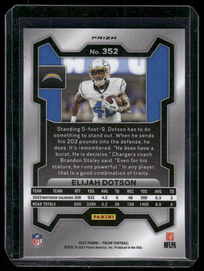 2023 Panini Prizm Zack Moss #132 Orange Velocity