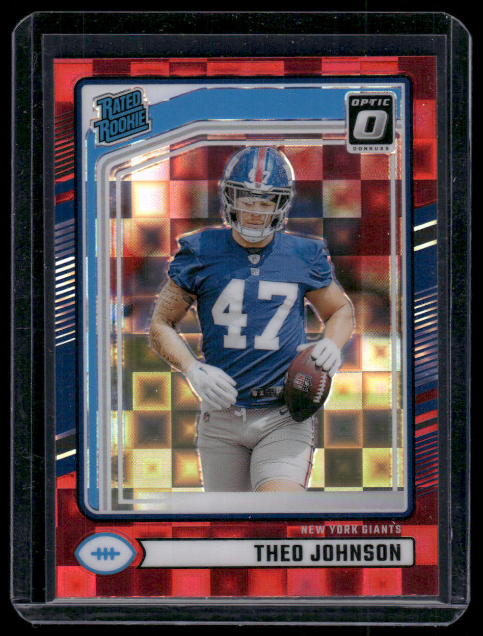 2024 Panini Donruss Theo Johnson #357 Optic Red Pandora Rated Rookie