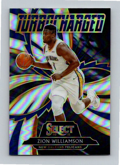 2020 Panini Select Zion Williamson #3 Turbocharged Silver Prizm