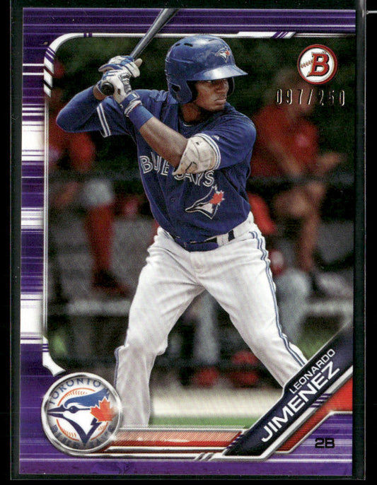 2019 Bowman Leonardo Jimenez #BD-78 Purple /250