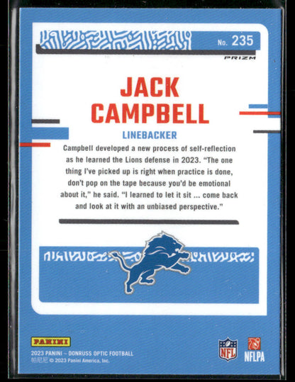 2023 Panini Jack Campbell #235 Rated Rookie