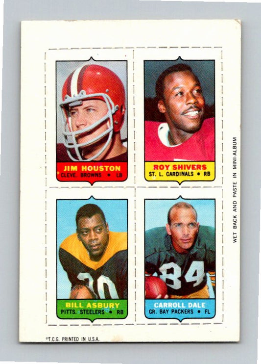 1969 Topps Roy Shivers Bill Asbury Jim Houston Carroll Dale Four-in-One Singles