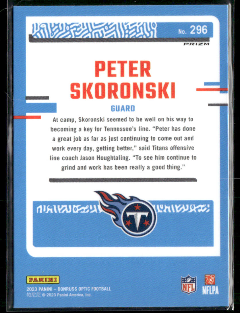 2023 Panini Peter Skoronski #296 Holo Prizm Rated Rookie