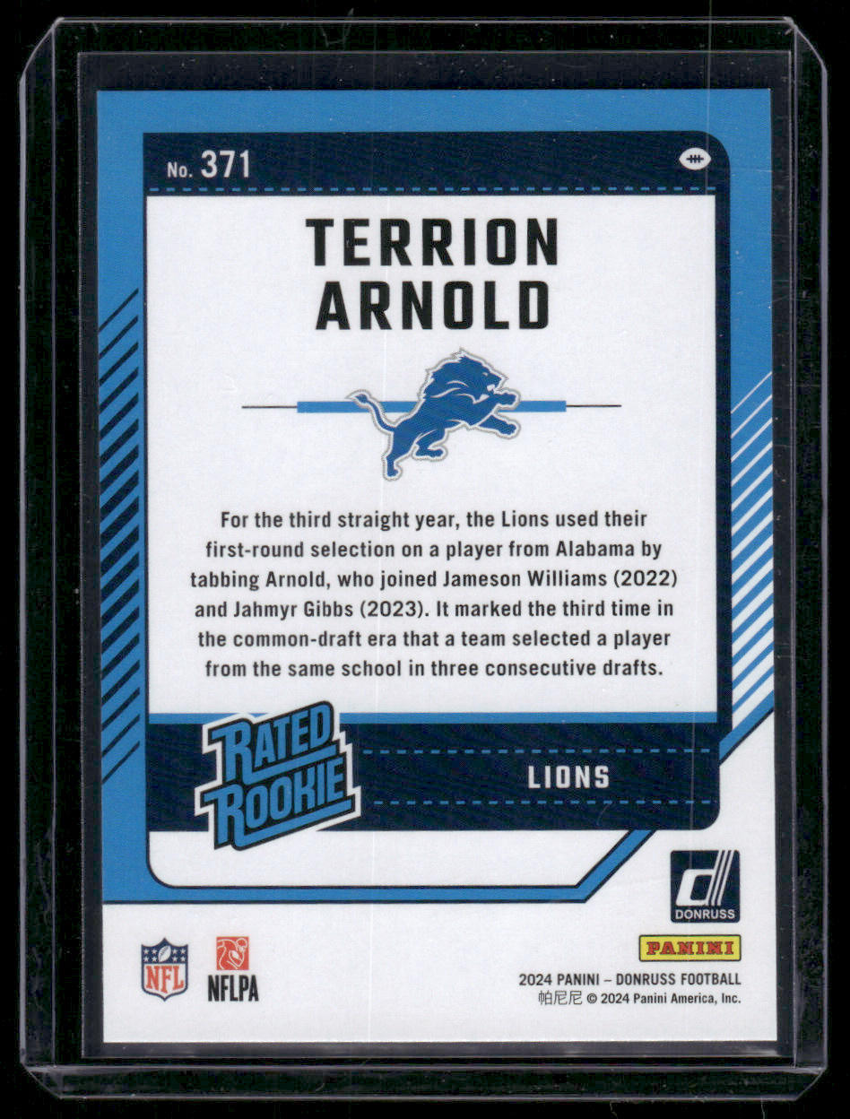 2024 Donruss Terrion Arnold #371 Green Press Proof