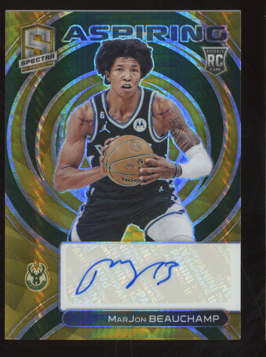 2022-23 Panini Spectra Basketball MarJon Beauchamp #AA-MJB RC Autographed 1/3