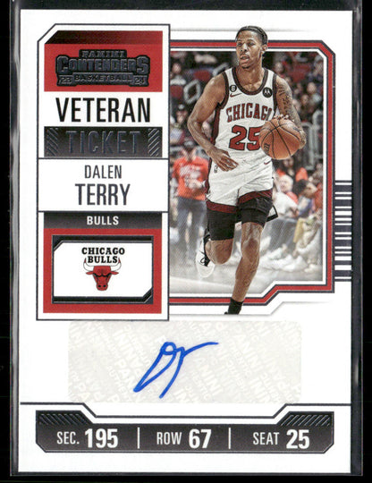 2023-24 Panini Contenders Dalen Terry #VTR-DTB Autograph