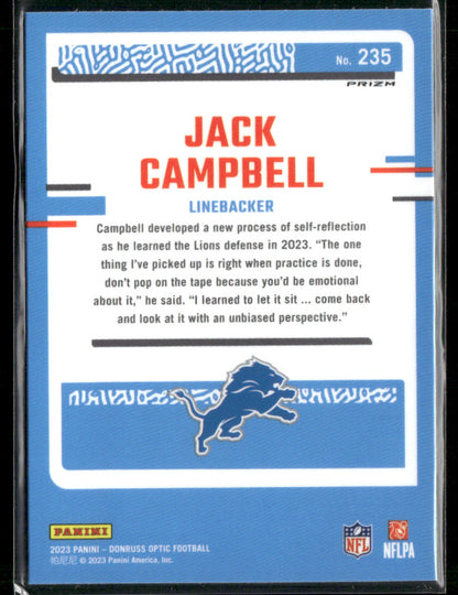 2023 Panini Jack Campbell #235 Rated Rookie