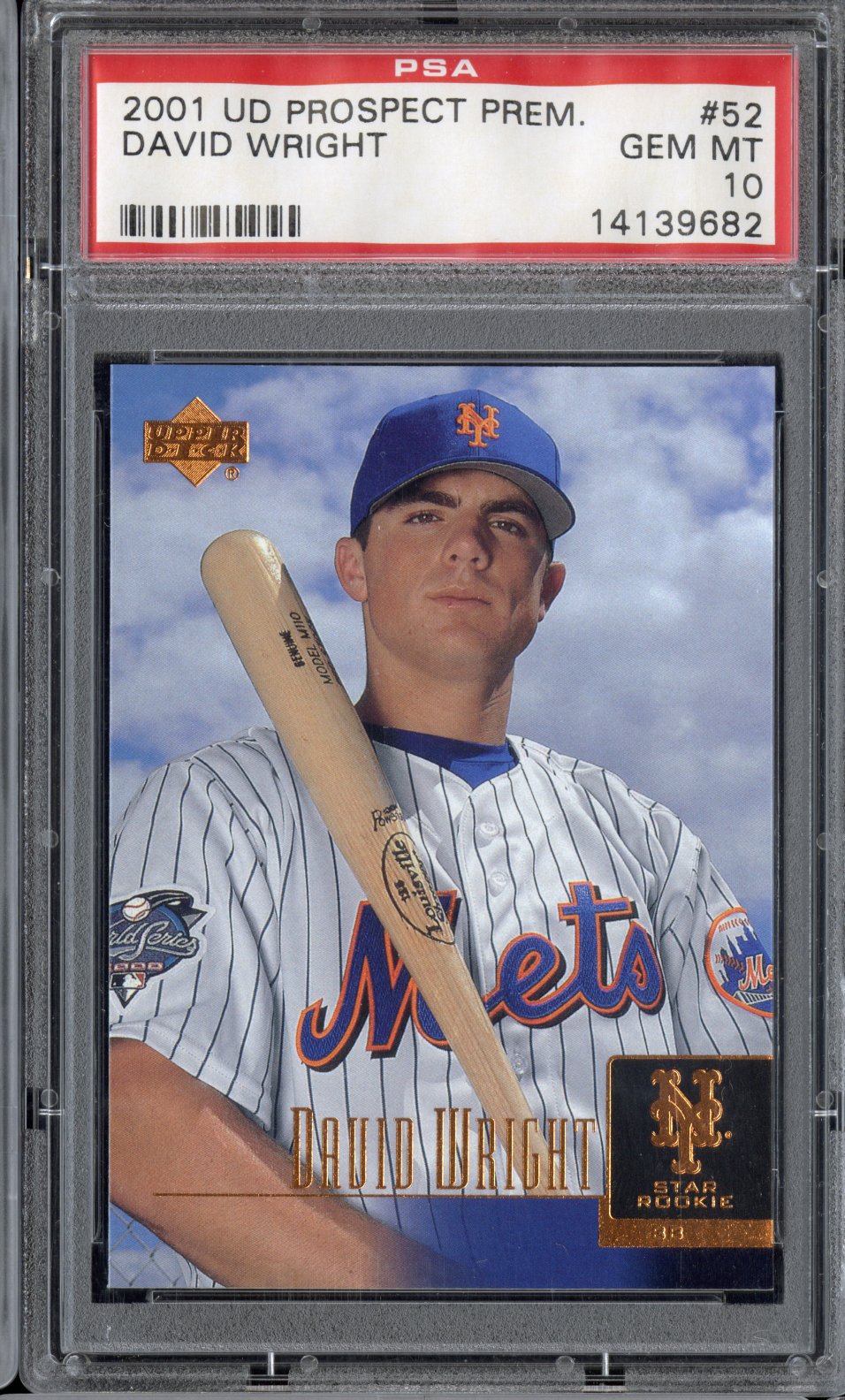 2001 Upper Deck Prospect Premieres David Wright #52 PSA 10