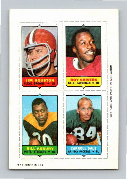 1969 Topps Jim Houston Bill Asbury Carroll Dale Roy Shivers Four-in-One