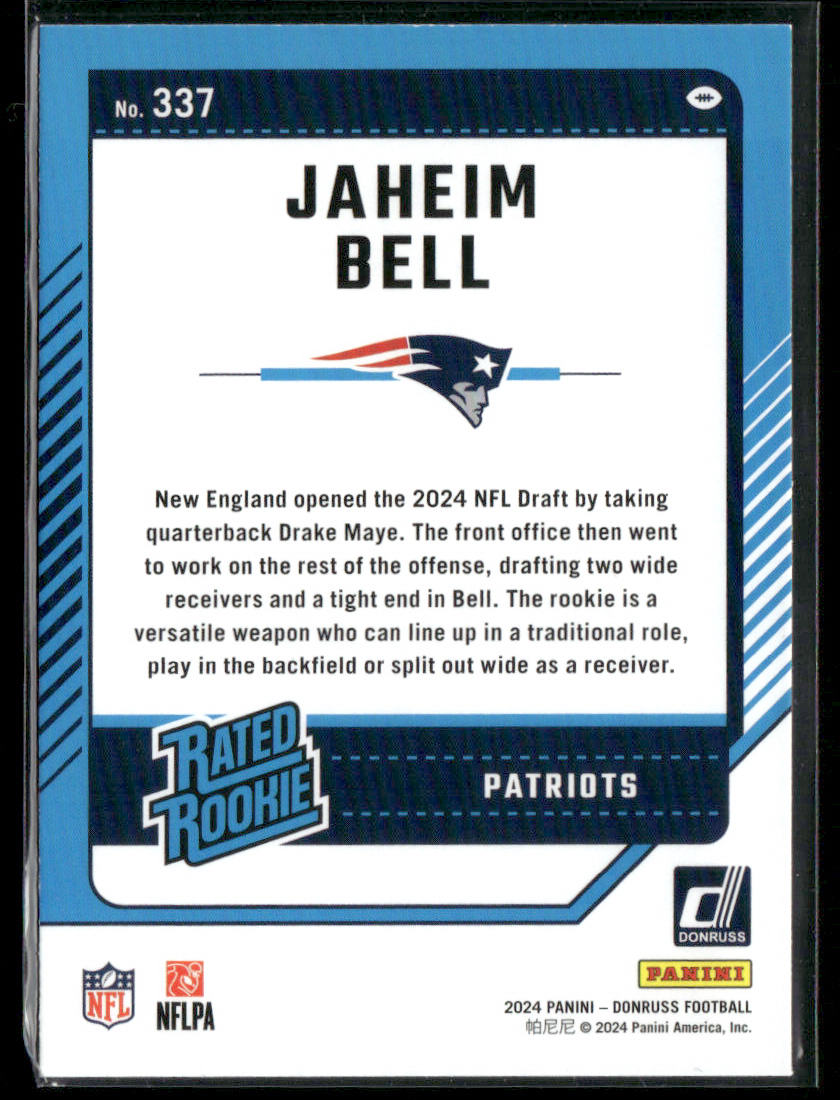 2024 Panini Jaheim Bell #337 Rated Rookie