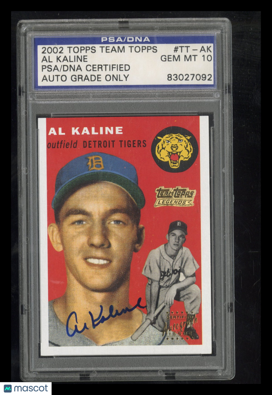 2002 Topps Team Topps Al Kaline Auto Grade 10 PSA/DNA PSA Authentic