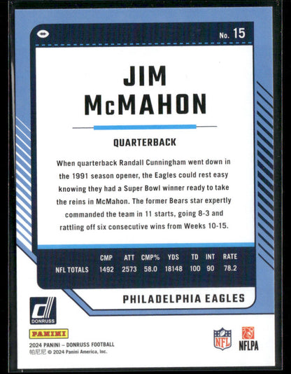 2024 Panini Donruss Jim McMahon #15 Press Proof