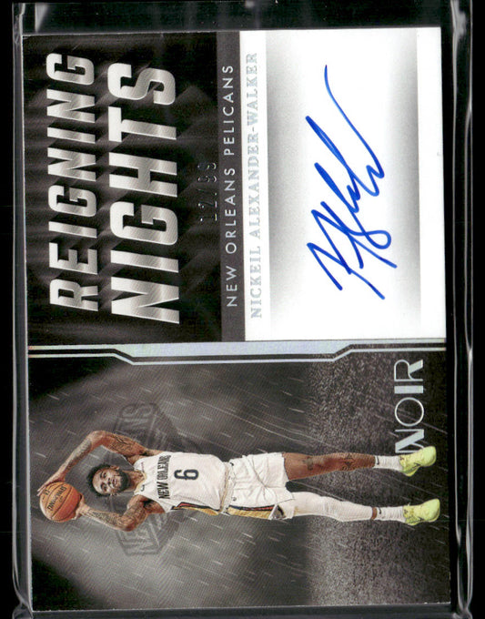 2021-2022 Panini Noir Nickeil Alexander-Walker Reigning Nights Autograph 66/71