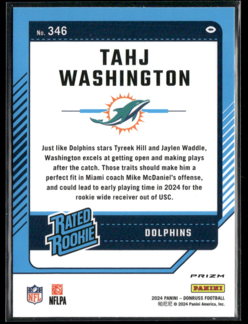 2024 Panini Donruss Tahj Washington #346