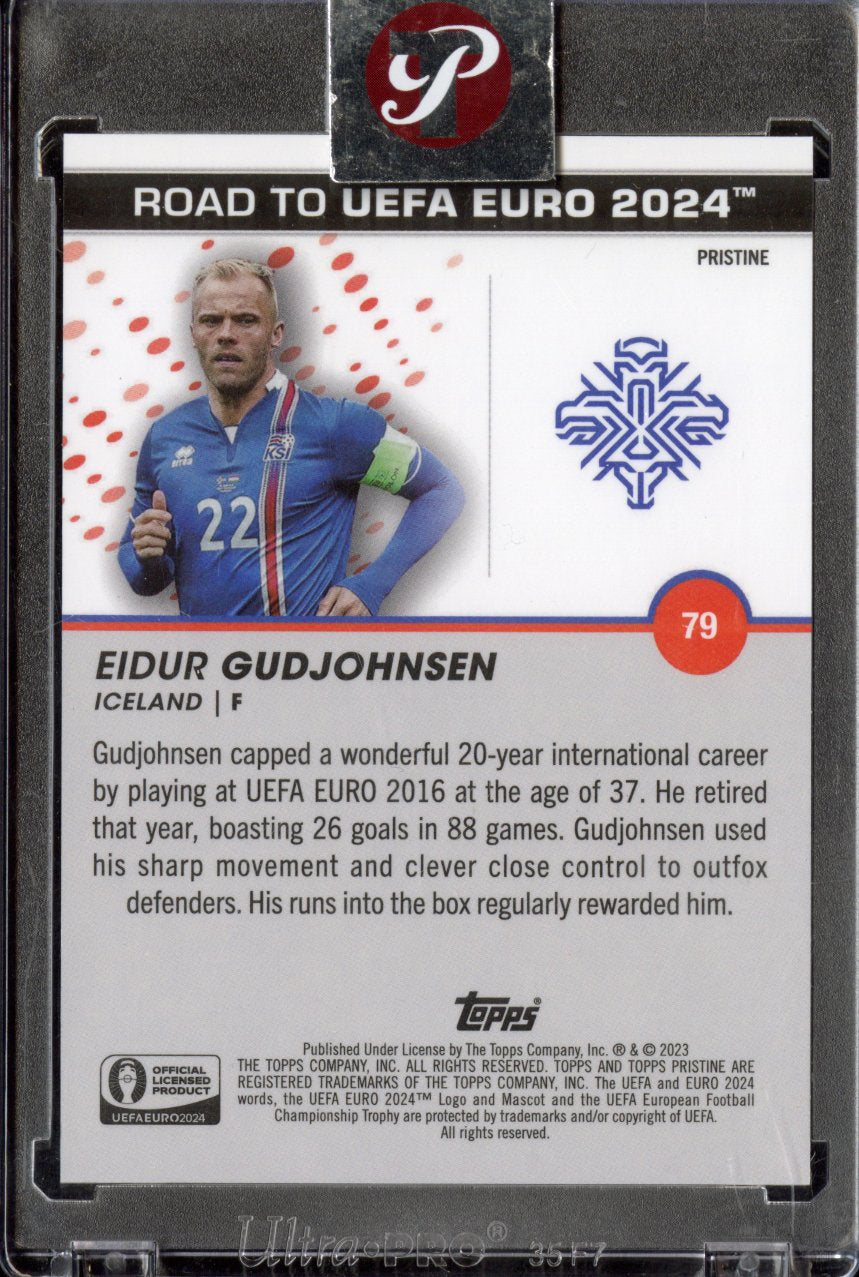 2023 Topps Pristine Eidur Gudjohnsen #22 Blue /75