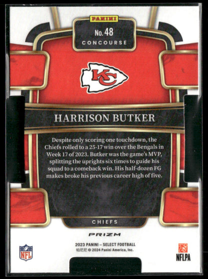 2023 Panini Select Harrison Butker #48 Die Cut