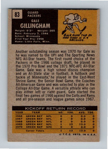 1971 Topps Gale Gillingham #83