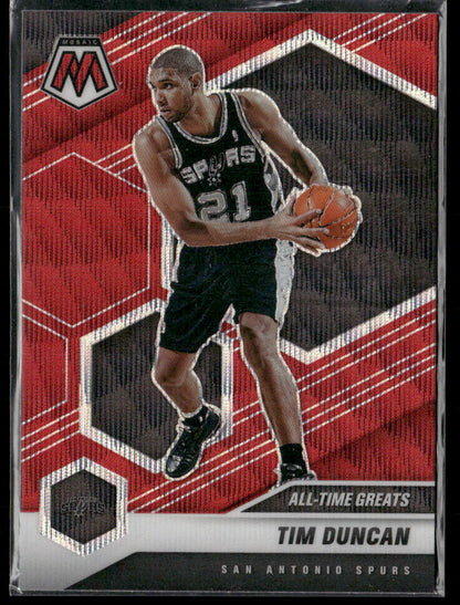 2020-21 Panini Mosaic Tim Duncan #289 Red Wave