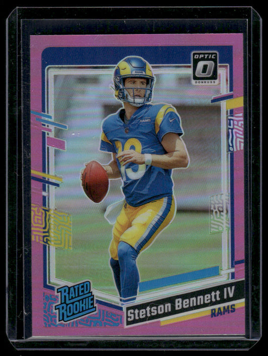 2023 Panini Optic Stetson Bennett IV #267 Pink Prizm Rated Rookie