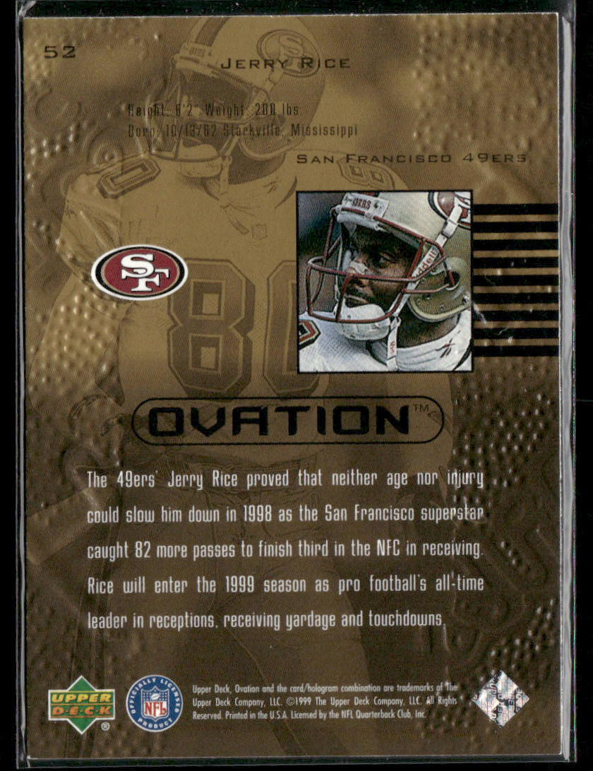 1999 Upper Deck Ovation Jerry Rice #52