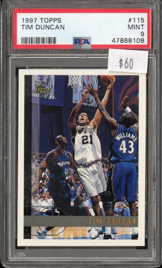 1997 Topps Tim Duncan #115 PSA 9