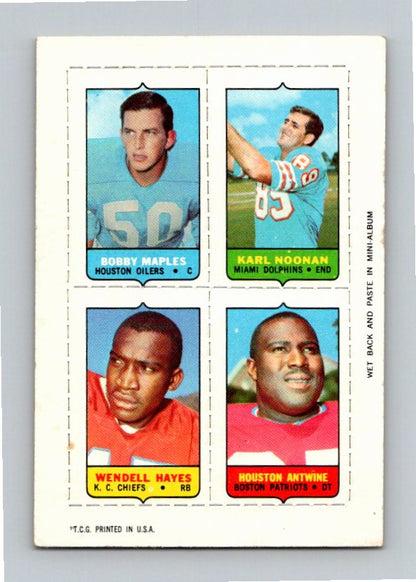 1969 Topps Hayes Noonan Antwine Maples Four-in-One Singles