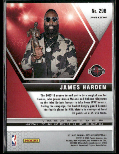 2019-20 Panini Mosaic James Harden #296 Genesis Short Print