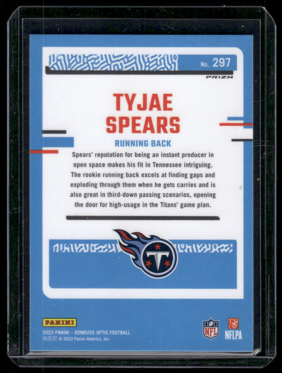 2023 Panini Tyjae Spears #297 Holo Prizm Rated Rookie