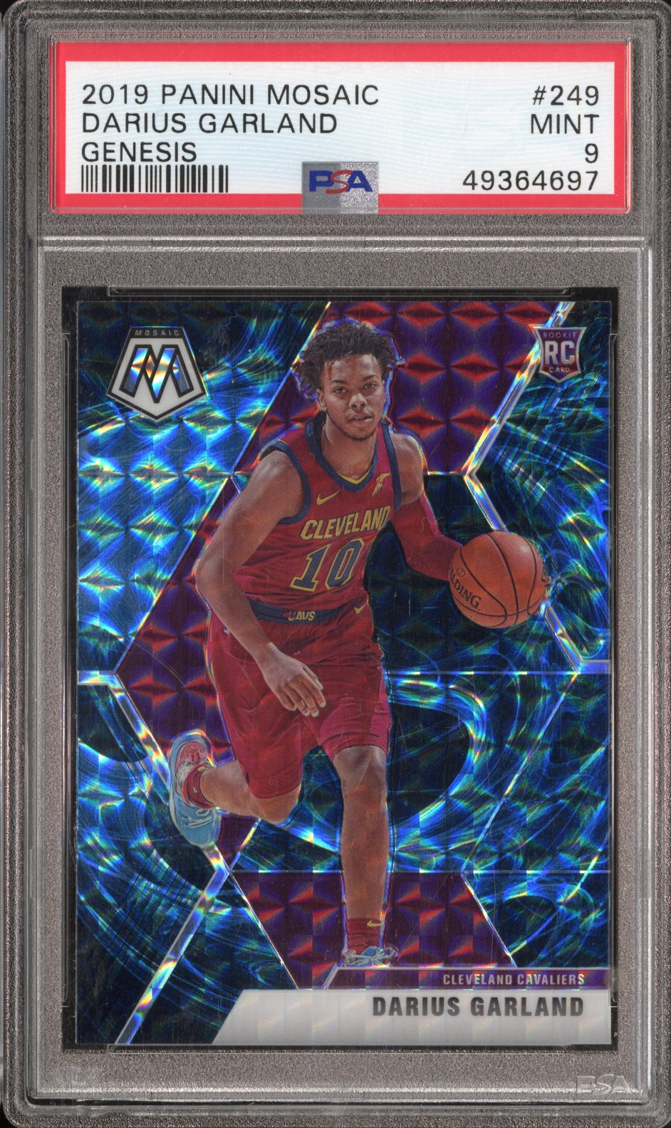 2019 Panini Mosaic Darius Garland #249 Genesis Rookie PSA 9