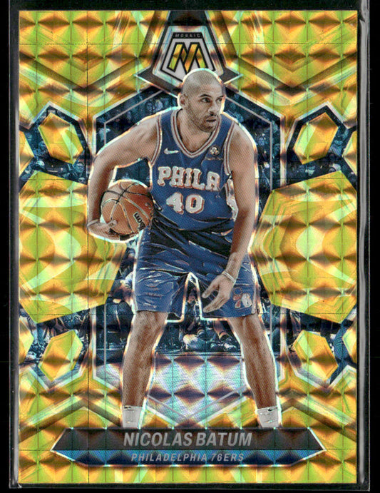 2024 Panini Mosaic Nicolas Batum #197 Reactive Yellow