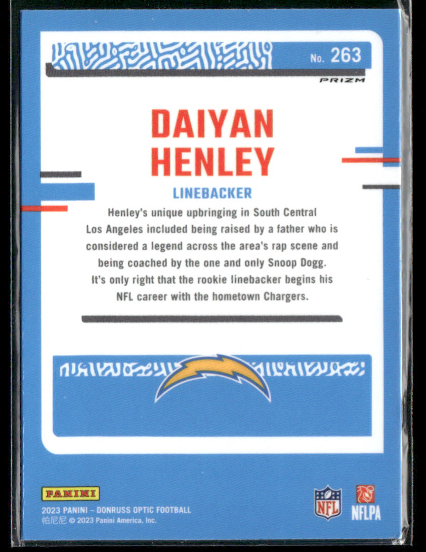 2023 Panini Donruss Optic Daiyan Henley #263 Holo Rated Rookie