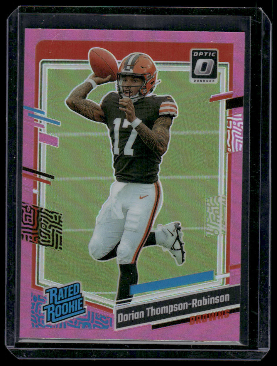 2023 Panini Donruss Optic Dorian Thompson-Robinson #225 Pink Prizm Rated Rookie