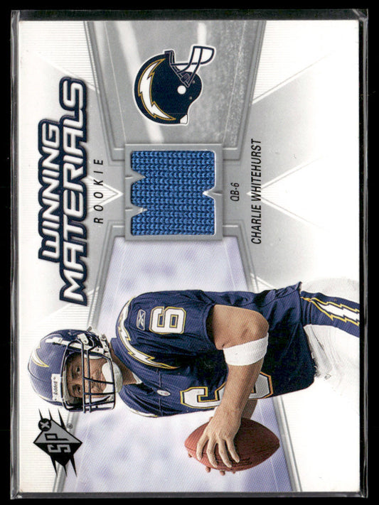 2006 SPX Charlie Whitehurst #WMR-WH Winning Materials Relic Rookie