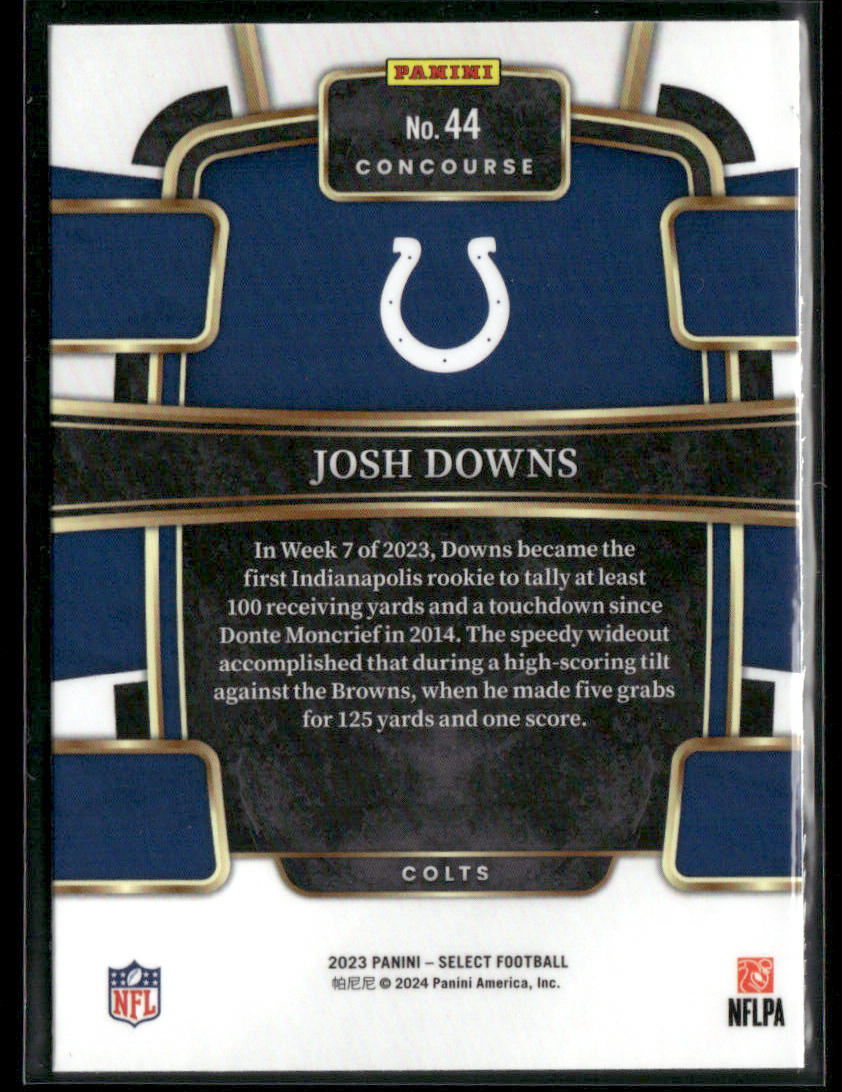 2023 Panini Select Josh Downs #44 Rookie