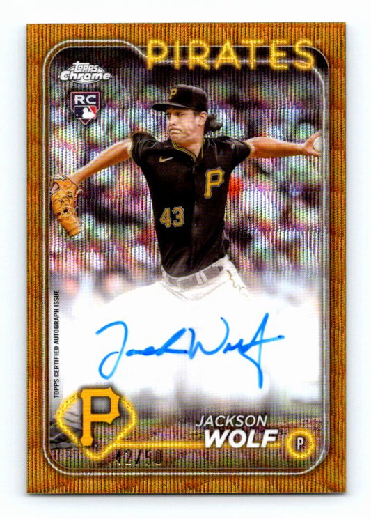 2024 Topps Chrome Jackson Wolf #RA-JWO Rookie /50 Autographed