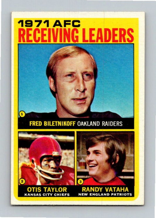 1972 Topps Randy Vataha Fred Biletnikoff Otis Taylor #5