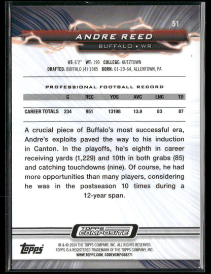 2023 Topps Composite Andre Reed #51 Prism Refractor /249