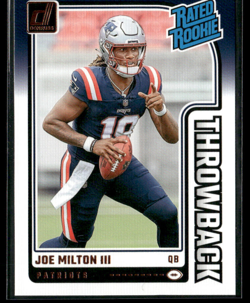 2024 Panini Joe Milton III #9 Throwback Rated Rookie