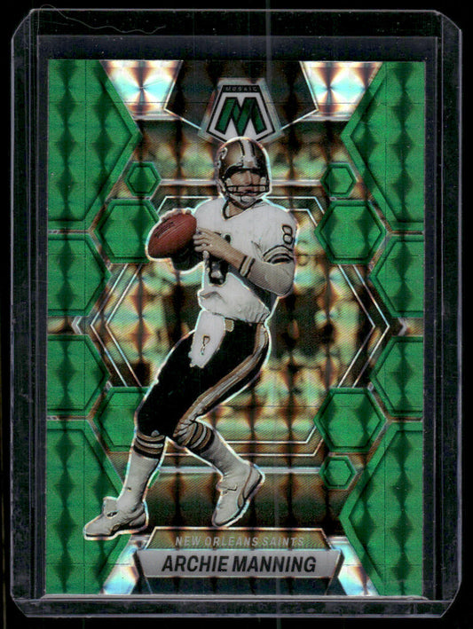 2023 Panini Mosaic Archie Manning #173 Green Mozaic