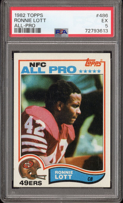 1982 Topps Ronnie Lott #486 All Pro PSA 5