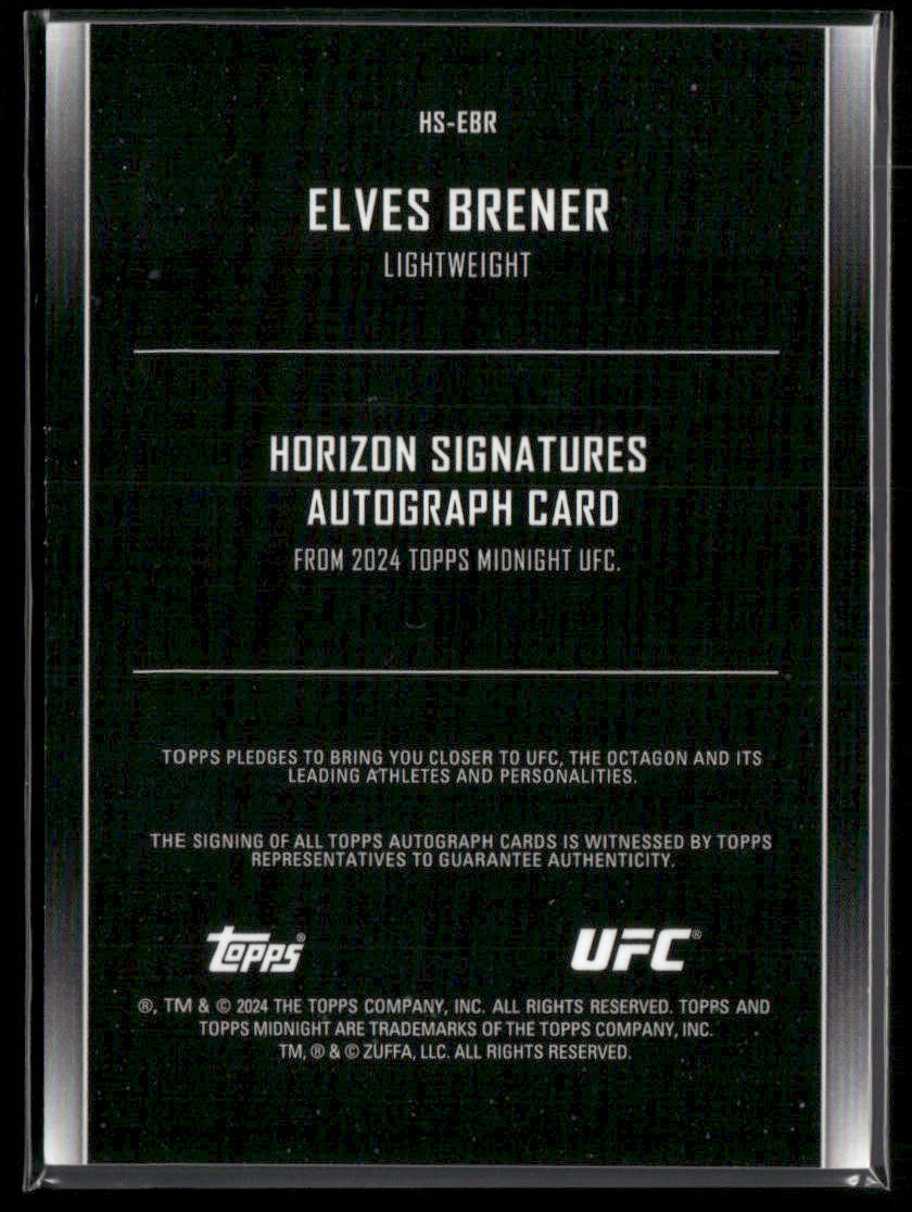 2024 Topps Midnight UFC Elves Brener #HS-EBR Horizon Autograph