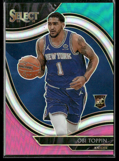 2020-21 Panini Select Obi Toppin #293 Teal Pink 09/10