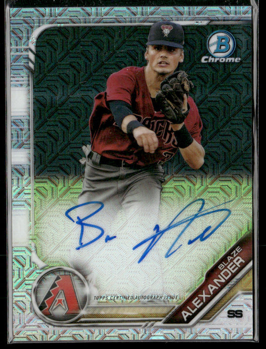 2019 Bowman Chrome Mega Box Blaze Alexander #BMA-BA Prospect Autograph