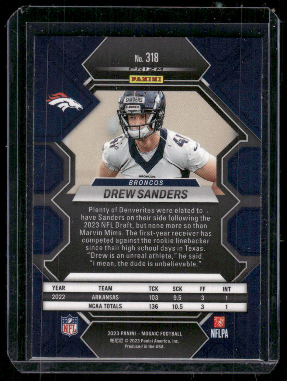 2023 Panini Mosaic Drew Sanders #318 Mozaic