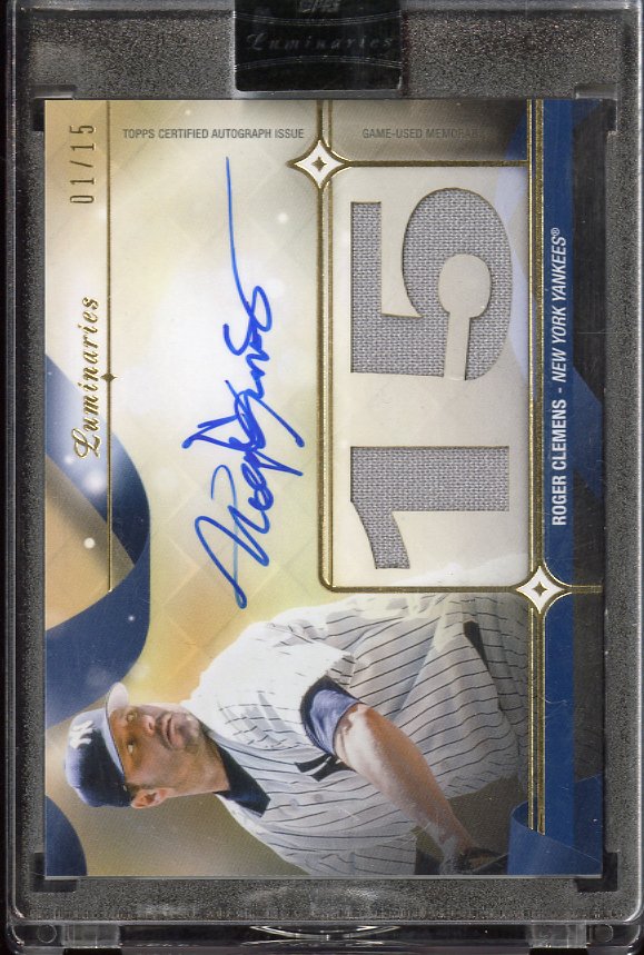 2023 Topps Luminaries Roger Clemens #MOMAR-RC1 Autograph, Relic /15