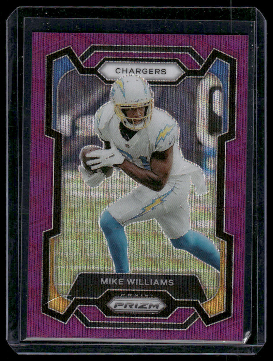 2023 Panini Prizm Mike Williams #161 Purple Wave /99